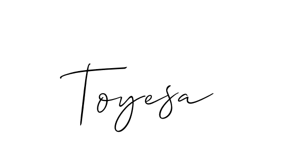 How to make Toyesa signature? Allison_Script is a professional autograph style. Create handwritten signature for Toyesa name. Toyesa signature style 2 images and pictures png