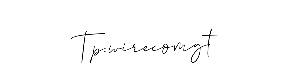 Use a signature maker to create a handwritten signature online. With this signature software, you can design (Allison_Script) your own signature for name Tp.wirecomgt. Tp.wirecomgt signature style 2 images and pictures png