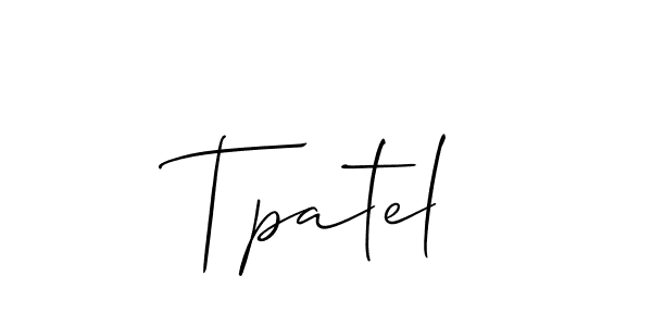 How to Draw Tpatel signature style? Allison_Script is a latest design signature styles for name Tpatel. Tpatel signature style 2 images and pictures png