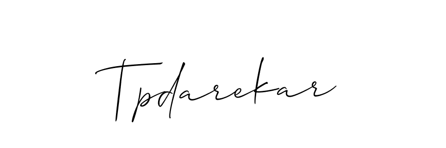 Make a beautiful signature design for name Tpdarekar. Use this online signature maker to create a handwritten signature for free. Tpdarekar signature style 2 images and pictures png