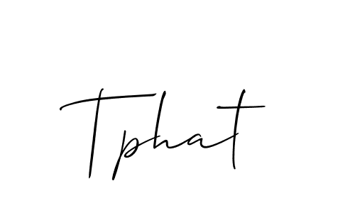 How to make Tphat signature? Allison_Script is a professional autograph style. Create handwritten signature for Tphat name. Tphat signature style 2 images and pictures png