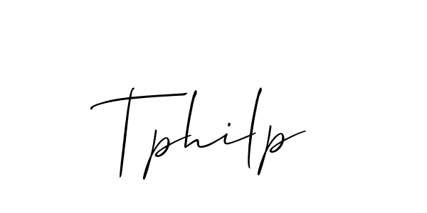 Use a signature maker to create a handwritten signature online. With this signature software, you can design (Allison_Script) your own signature for name Tphilp. Tphilp signature style 2 images and pictures png