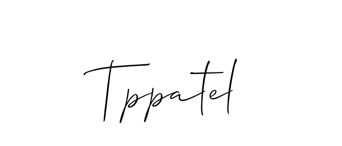 Create a beautiful signature design for name Tppatel. With this signature (Allison_Script) fonts, you can make a handwritten signature for free. Tppatel signature style 2 images and pictures png