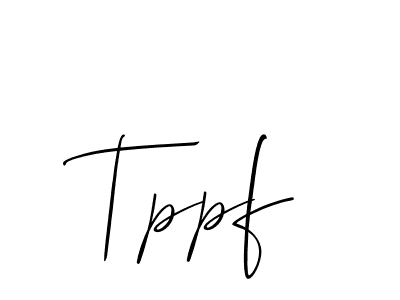 The best way (Allison_Script) to make a short signature is to pick only two or three words in your name. The name Tppf include a total of six letters. For converting this name. Tppf signature style 2 images and pictures png