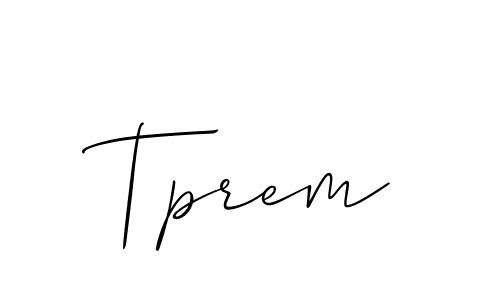 How to make Tprem name signature. Use Allison_Script style for creating short signs online. This is the latest handwritten sign. Tprem signature style 2 images and pictures png
