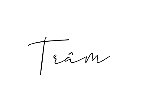 if you are searching for the best signature style for your name Trâm. so please give up your signature search. here we have designed multiple signature styles  using Allison_Script. Trâm signature style 2 images and pictures png