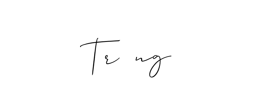 You should practise on your own different ways (Allison_Script) to write your name (Trường) in signature. don't let someone else do it for you. Trường signature style 2 images and pictures png