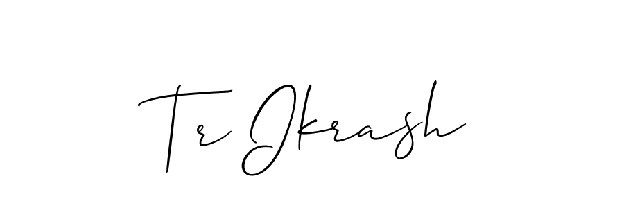 How to make Tr Ikrash name signature. Use Allison_Script style for creating short signs online. This is the latest handwritten sign. Tr Ikrash signature style 2 images and pictures png