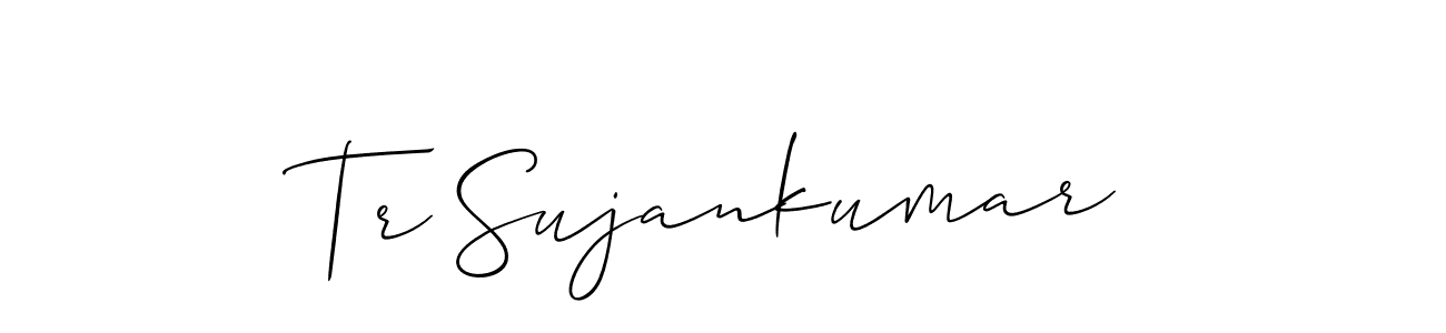 You should practise on your own different ways (Allison_Script) to write your name (Tr Sujankumar) in signature. don't let someone else do it for you. Tr Sujankumar signature style 2 images and pictures png