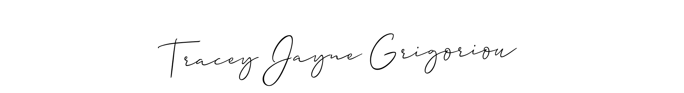 How to Draw Tracey Jayne Grigoriou signature style? Allison_Script is a latest design signature styles for name Tracey Jayne Grigoriou. Tracey Jayne Grigoriou signature style 2 images and pictures png
