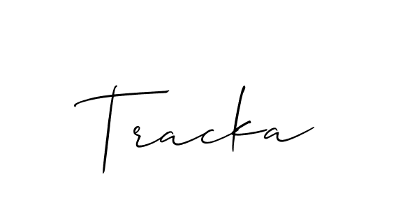 Also You can easily find your signature by using the search form. We will create Tracka name handwritten signature images for you free of cost using Allison_Script sign style. Tracka signature style 2 images and pictures png