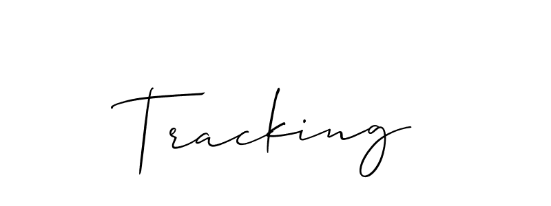 How to make Tracking signature? Allison_Script is a professional autograph style. Create handwritten signature for Tracking name. Tracking signature style 2 images and pictures png