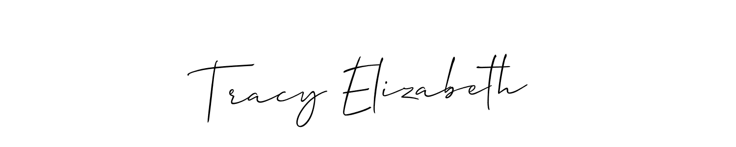 Create a beautiful signature design for name Tracy Elizabeth. With this signature (Allison_Script) fonts, you can make a handwritten signature for free. Tracy Elizabeth signature style 2 images and pictures png