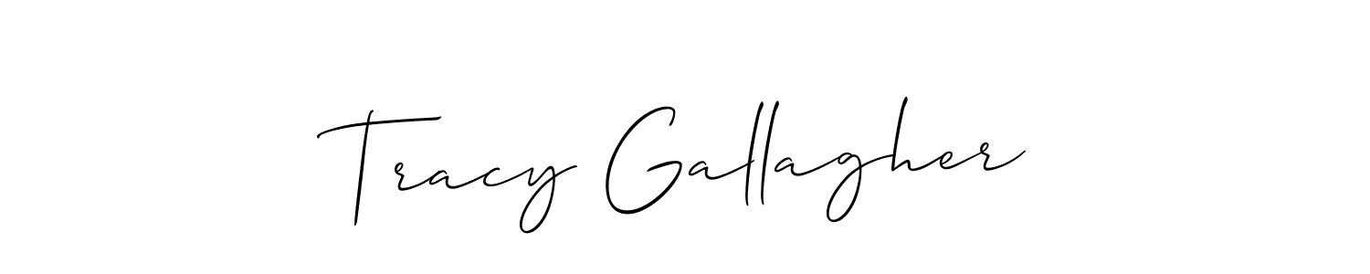 Also we have Tracy Gallagher name is the best signature style. Create professional handwritten signature collection using Allison_Script autograph style. Tracy Gallagher signature style 2 images and pictures png