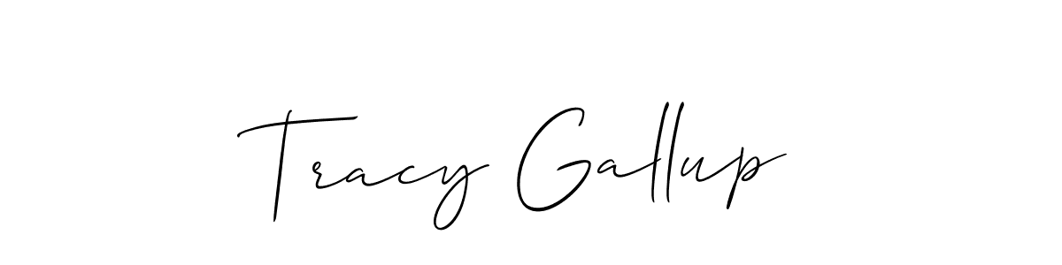 The best way (Allison_Script) to make a short signature is to pick only two or three words in your name. The name Tracy Gallup include a total of six letters. For converting this name. Tracy Gallup signature style 2 images and pictures png