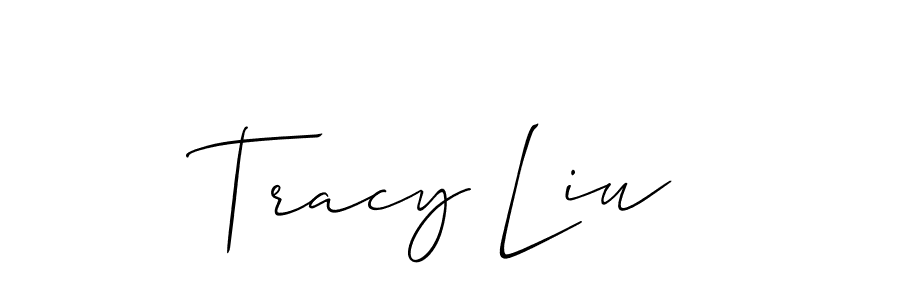 How to Draw Tracy Liu signature style? Allison_Script is a latest design signature styles for name Tracy Liu. Tracy Liu signature style 2 images and pictures png