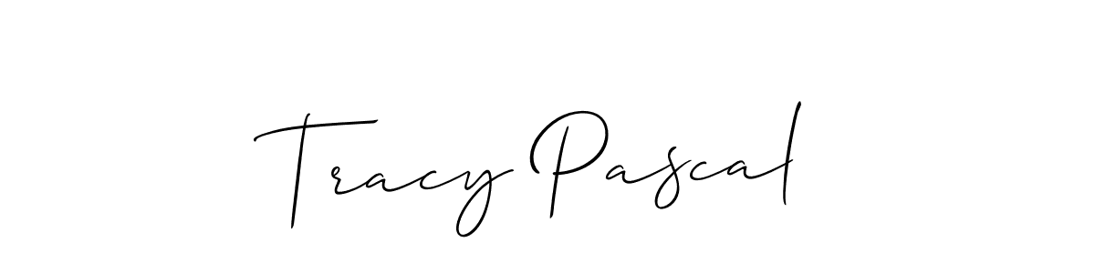 You should practise on your own different ways (Allison_Script) to write your name (Tracy Pascal) in signature. don't let someone else do it for you. Tracy Pascal signature style 2 images and pictures png