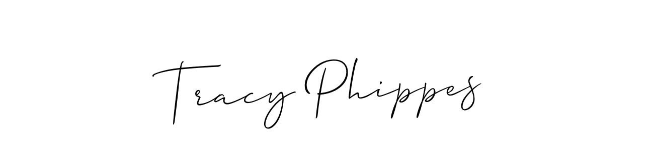 How to make Tracy Phippes signature? Allison_Script is a professional autograph style. Create handwritten signature for Tracy Phippes name. Tracy Phippes signature style 2 images and pictures png