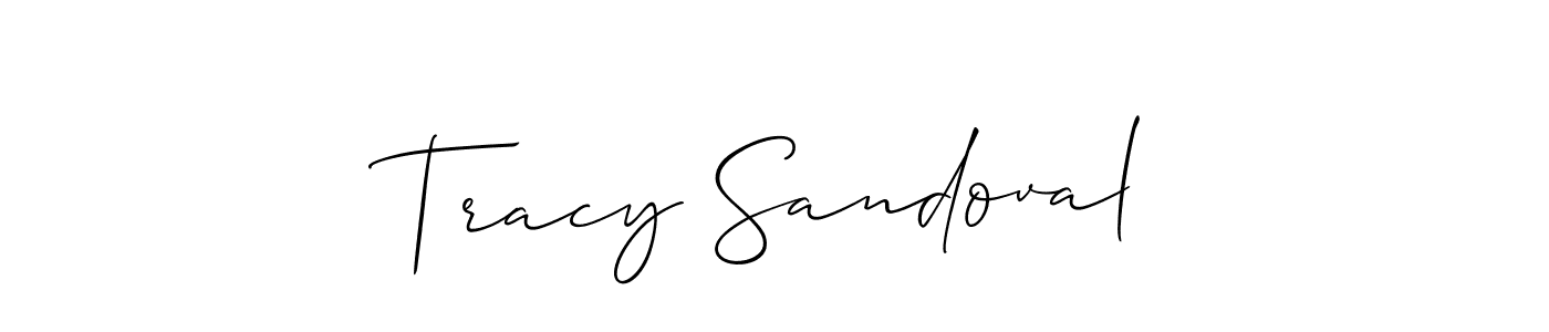 How to make Tracy Sandoval name signature. Use Allison_Script style for creating short signs online. This is the latest handwritten sign. Tracy Sandoval signature style 2 images and pictures png