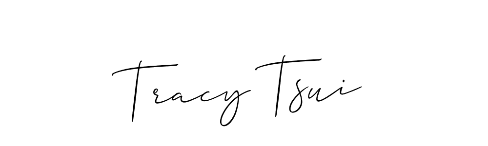 Allison_Script is a professional signature style that is perfect for those who want to add a touch of class to their signature. It is also a great choice for those who want to make their signature more unique. Get Tracy Tsui name to fancy signature for free. Tracy Tsui signature style 2 images and pictures png