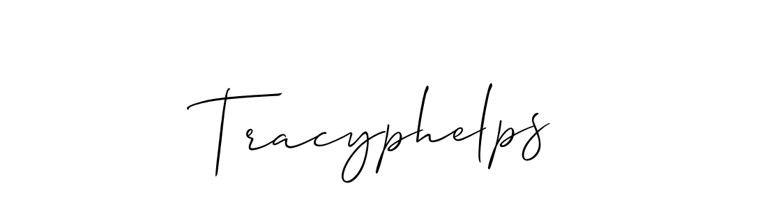 Use a signature maker to create a handwritten signature online. With this signature software, you can design (Allison_Script) your own signature for name Tracyphelps. Tracyphelps signature style 2 images and pictures png