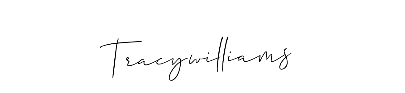 Create a beautiful signature design for name Tracywilliams. With this signature (Allison_Script) fonts, you can make a handwritten signature for free. Tracywilliams signature style 2 images and pictures png