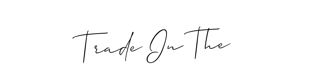 How to Draw Trade In The signature style? Allison_Script is a latest design signature styles for name Trade In The. Trade In The signature style 2 images and pictures png