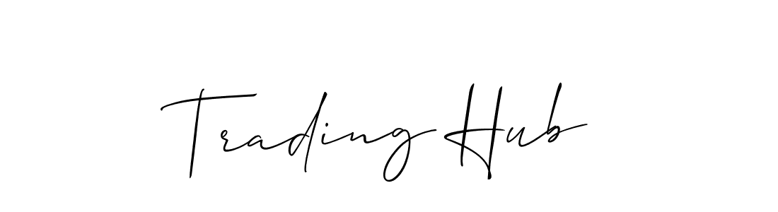 How to make Trading Hub name signature. Use Allison_Script style for creating short signs online. This is the latest handwritten sign. Trading Hub signature style 2 images and pictures png