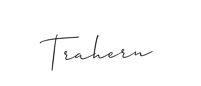 if you are searching for the best signature style for your name Trahern. so please give up your signature search. here we have designed multiple signature styles  using Allison_Script. Trahern signature style 2 images and pictures png