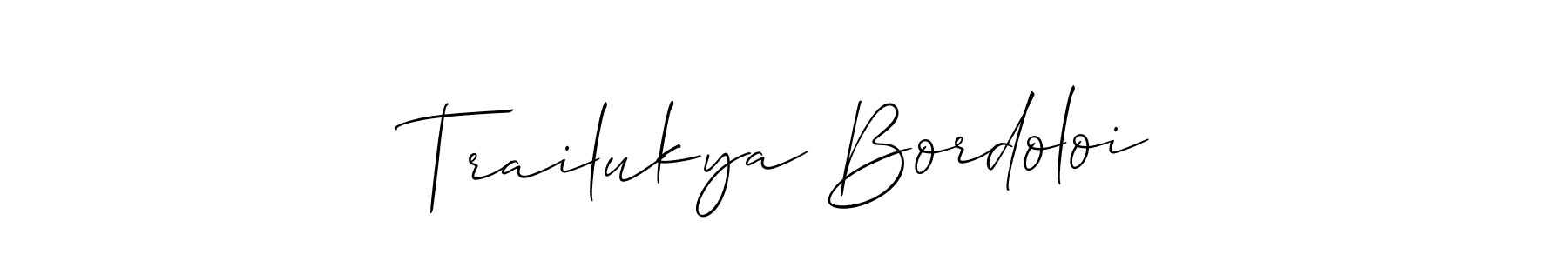 Once you've used our free online signature maker to create your best signature Allison_Script style, it's time to enjoy all of the benefits that Trailukya Bordoloi name signing documents. Trailukya Bordoloi signature style 2 images and pictures png