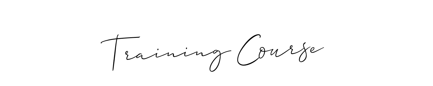 Training Course stylish signature style. Best Handwritten Sign (Allison_Script) for my name. Handwritten Signature Collection Ideas for my name Training Course. Training Course signature style 2 images and pictures png