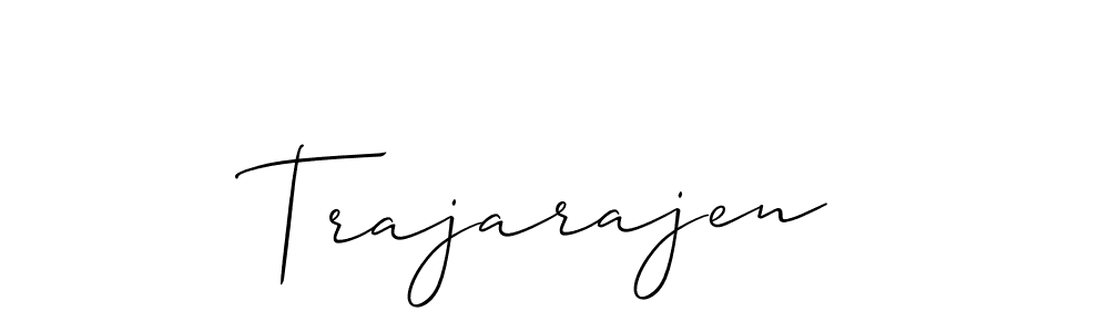 It looks lik you need a new signature style for name Trajarajen. Design unique handwritten (Allison_Script) signature with our free signature maker in just a few clicks. Trajarajen signature style 2 images and pictures png