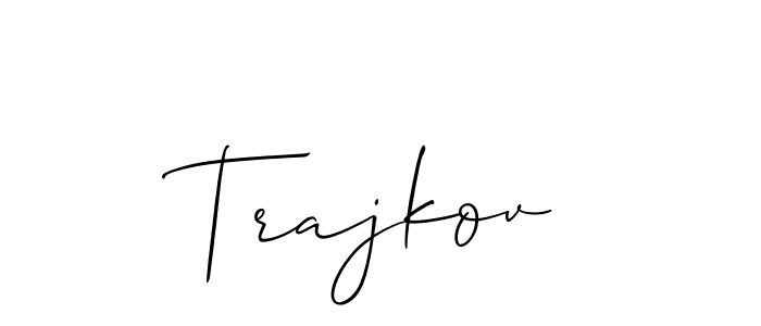 Use a signature maker to create a handwritten signature online. With this signature software, you can design (Allison_Script) your own signature for name Trajkov. Trajkov signature style 2 images and pictures png