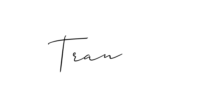 Use a signature maker to create a handwritten signature online. With this signature software, you can design (Allison_Script) your own signature for name Tran   . Tran    signature style 2 images and pictures png