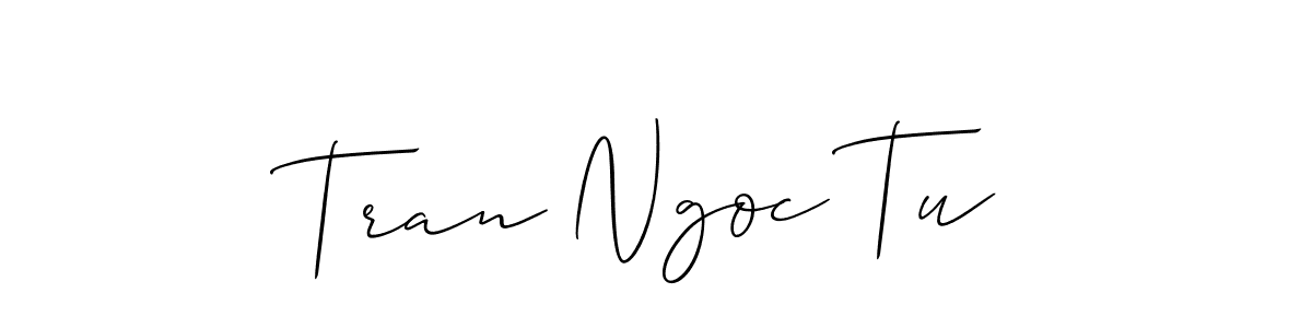 This is the best signature style for the Tran Ngoc Tu name. Also you like these signature font (Allison_Script). Mix name signature. Tran Ngoc Tu signature style 2 images and pictures png