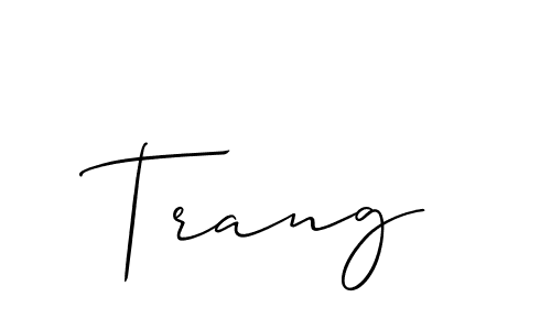 Allison_Script is a professional signature style that is perfect for those who want to add a touch of class to their signature. It is also a great choice for those who want to make their signature more unique. Get Trang name to fancy signature for free. Trang signature style 2 images and pictures png