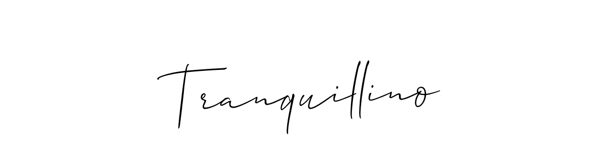 if you are searching for the best signature style for your name Tranquillino. so please give up your signature search. here we have designed multiple signature styles  using Allison_Script. Tranquillino signature style 2 images and pictures png