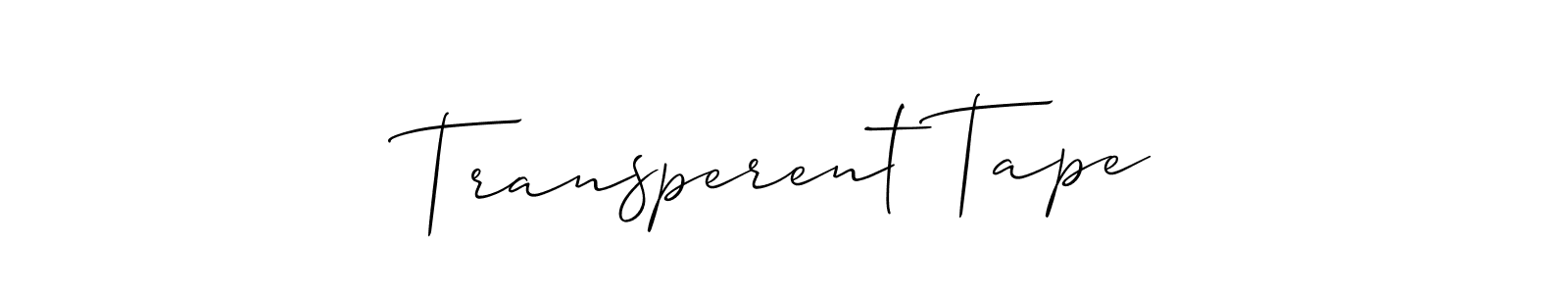 Also we have Transperent Tape name is the best signature style. Create professional handwritten signature collection using Allison_Script autograph style. Transperent Tape signature style 2 images and pictures png