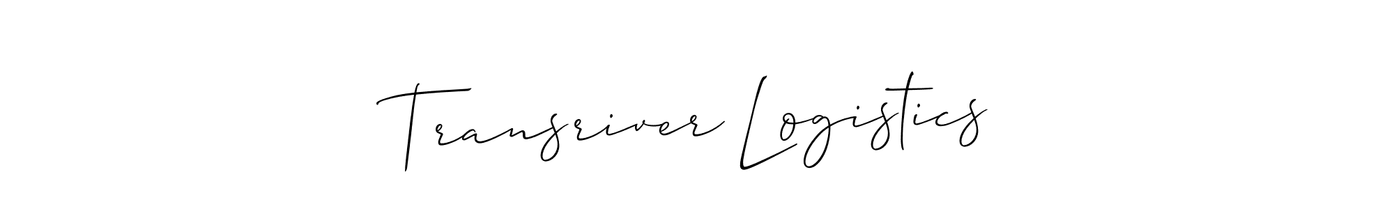 You should practise on your own different ways (Allison_Script) to write your name (Transriver Logistics) in signature. don't let someone else do it for you. Transriver Logistics signature style 2 images and pictures png