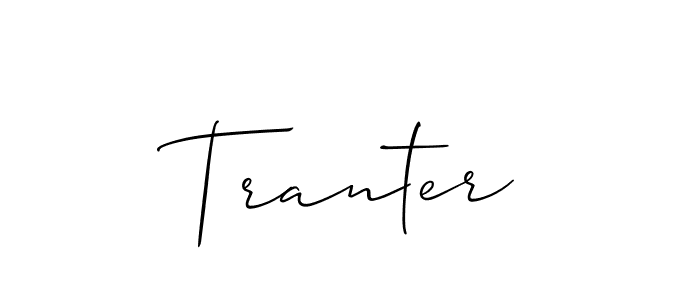 How to make Tranter name signature. Use Allison_Script style for creating short signs online. This is the latest handwritten sign. Tranter signature style 2 images and pictures png