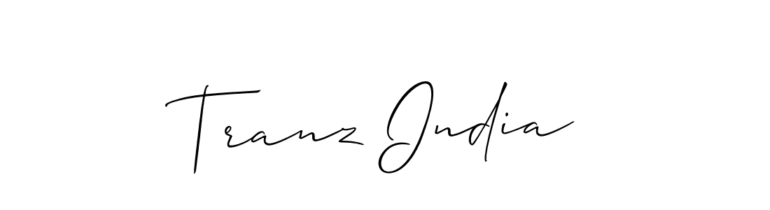 The best way (Allison_Script) to make a short signature is to pick only two or three words in your name. The name Tranz India include a total of six letters. For converting this name. Tranz India signature style 2 images and pictures png