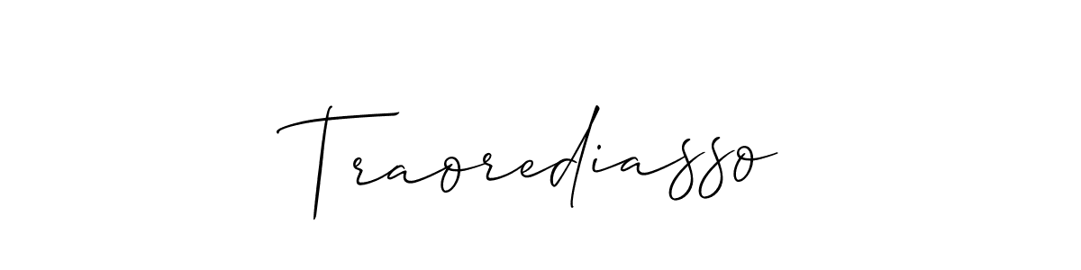 Make a beautiful signature design for name Traorediasso. With this signature (Allison_Script) style, you can create a handwritten signature for free. Traorediasso signature style 2 images and pictures png