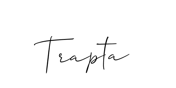 Also You can easily find your signature by using the search form. We will create Trapta name handwritten signature images for you free of cost using Allison_Script sign style. Trapta signature style 2 images and pictures png