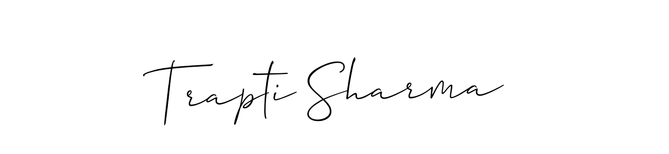 if you are searching for the best signature style for your name Trapti Sharma. so please give up your signature search. here we have designed multiple signature styles  using Allison_Script. Trapti Sharma signature style 2 images and pictures png