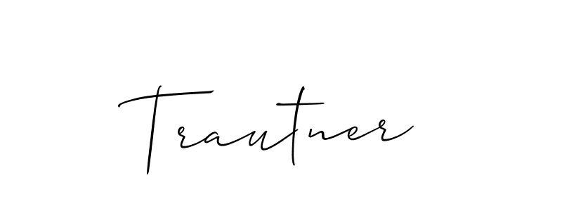 It looks lik you need a new signature style for name Trautner. Design unique handwritten (Allison_Script) signature with our free signature maker in just a few clicks. Trautner signature style 2 images and pictures png