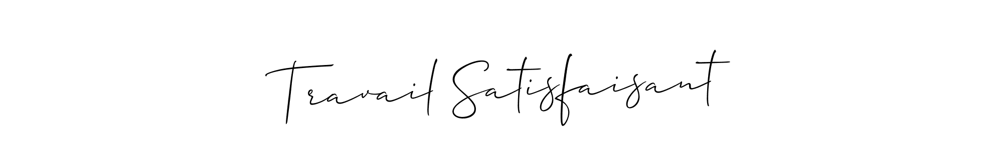It looks lik you need a new signature style for name Travail Satisfaisant. Design unique handwritten (Allison_Script) signature with our free signature maker in just a few clicks. Travail Satisfaisant signature style 2 images and pictures png