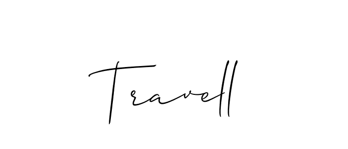 It looks lik you need a new signature style for name Travell. Design unique handwritten (Allison_Script) signature with our free signature maker in just a few clicks. Travell signature style 2 images and pictures png