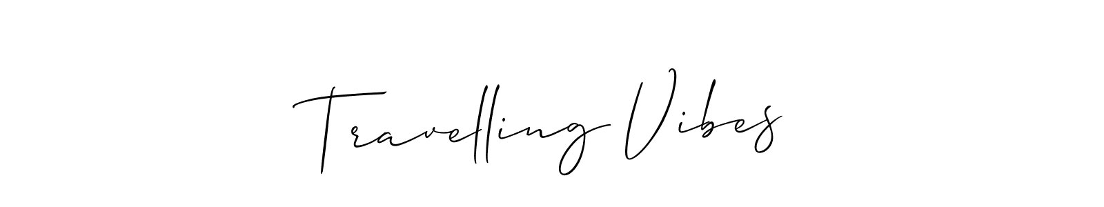 The best way (Allison_Script) to make a short signature is to pick only two or three words in your name. The name Travelling Vibes include a total of six letters. For converting this name. Travelling Vibes signature style 2 images and pictures png