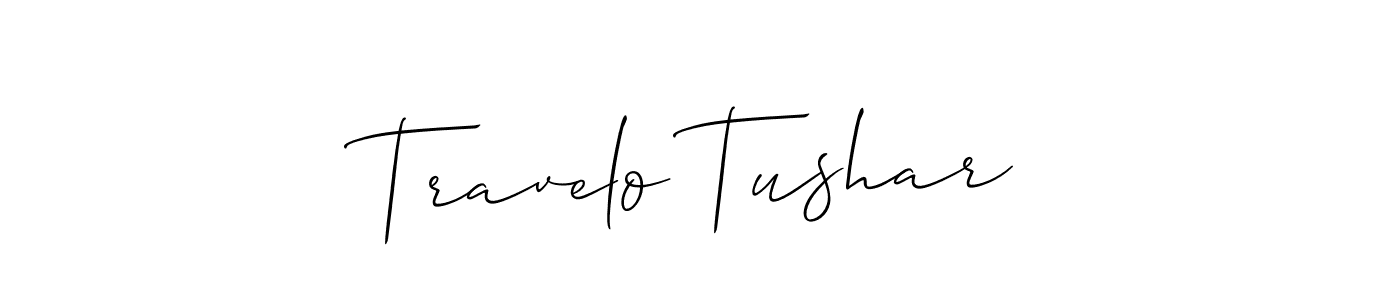 Make a beautiful signature design for name Travelo Tushar. Use this online signature maker to create a handwritten signature for free. Travelo Tushar signature style 2 images and pictures png