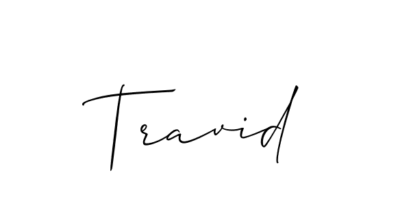 You should practise on your own different ways (Allison_Script) to write your name (Travid) in signature. don't let someone else do it for you. Travid signature style 2 images and pictures png